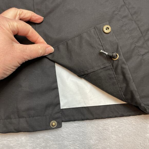 The Barbell Brigade Jacket Mens M Black Nylon Snap Up Pockets Back Graphic Gym - Picture 7 of 10